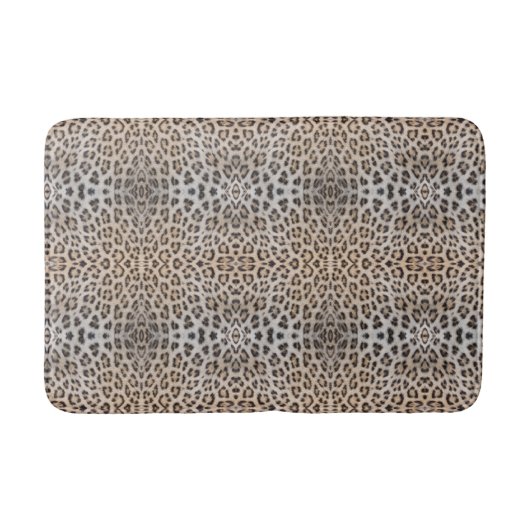 Eleganter, eleganter Leopardengeflecht Badematte (Vorderseite)