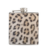 Eleganter, eleganter Leopardengeflecht Flachmann (Vorderseite)