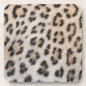 Eleganter, eleganter Leopardengeflecht Getränkeuntersetzer (Vorderseite)