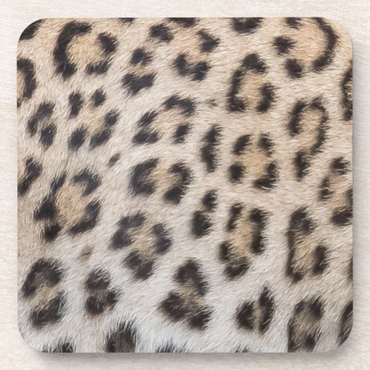 Eleganter, eleganter Leopardengeflecht Getränkeuntersetzer (Vorderseite)