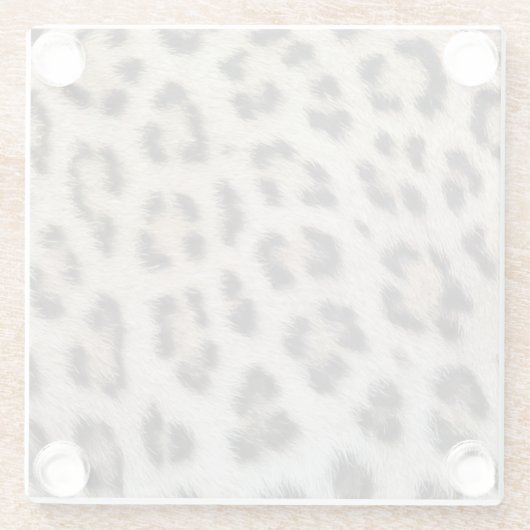 Eleganter, eleganter Leopardengeflecht Glasuntersetzer (Rückseite)