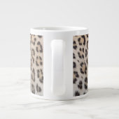 Eleganter, eleganter Leopardengeflecht Jumbo-Tasse (Rückseite)