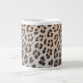 Eleganter, eleganter Leopardengeflecht Jumbo-Tasse (Vorderseite)