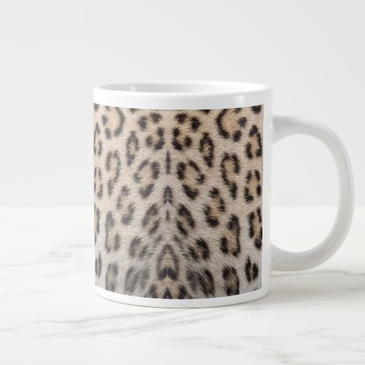 Eleganter, eleganter Leopardengeflecht Jumbo-Tasse (Rechts)