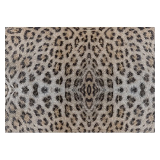 Eleganter, eleganter Leopardengeflecht Schneidebrett (Vorderseite)