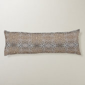 Eleganter, eleganter Leopardengeflecht Seitenschläferkissen (Rückseite)