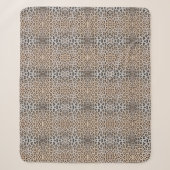 Eleganter, eleganter Leopardengeflecht Sherpadecke (Vorderseite)