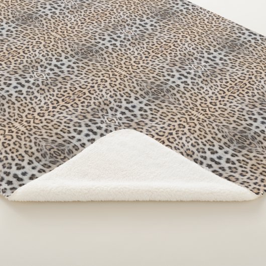 Eleganter, eleganter Leopardengeflecht Sherpadecke (3/4)