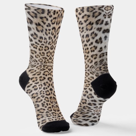 Eleganter, eleganter Leopardengeflecht Socken (Gewinkelt)