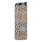 Eleganter, eleganter Leopardengeflecht Thermosbecher (Nach links gedreht)