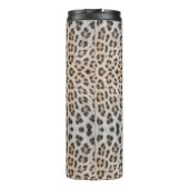 Eleganter, eleganter Leopardengeflecht Thermosbecher (Rückseite)