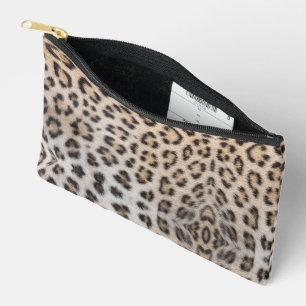 Eleganter, eleganter Leopardengeflecht Zubehörtasche
