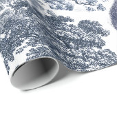 Eleganter, eleganter, rustikaler Blauwaldtiertoil Geschenkpapier (Rolleneckpunkt)