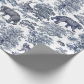 Eleganter, eleganter, rustikaler Blauwaldtiertoil Geschenkpapier (Ecke)