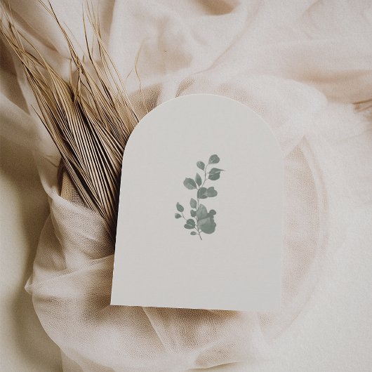 Eleganter Elfenbeinbein & Sage Fall Botanischer Ho Einladung