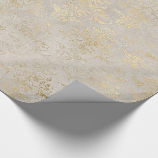 Eleganter Elfenbeindamast für jede Anlässe Geschenkpapier (Ecke)