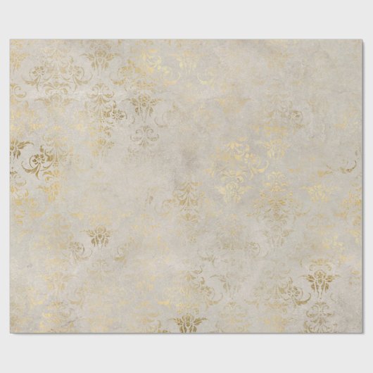 Eleganter Elfenbeindamast für jede Anlässe Geschenkpapier (Flach)