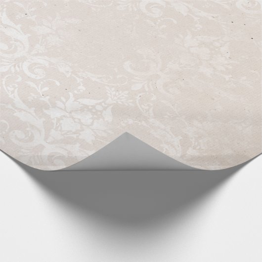 Eleganter Elfenbeindamast für jede Anlässe Geschenkpapier (Ecke)