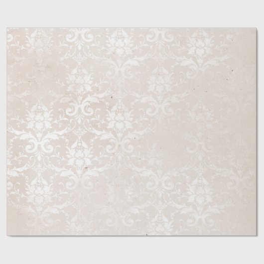 Eleganter Elfenbeindamast für jede Anlässe Geschenkpapier (Flach)