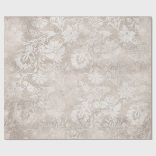 Eleganter Elfenbeindamast für jede Anlässe Geschenkpapier (Flach)