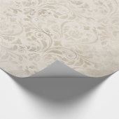 Eleganter Elfenbeindamast für jede Anlässe Geschenkpapier (Ecke)