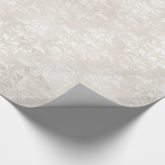 Eleganter Elfenbeindamast für jede Anlässe Geschenkpapier (Ecke)