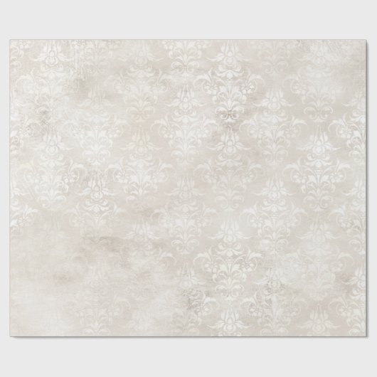 Eleganter Elfenbeindamast für jede Anlässe Geschenkpapier (Flach)