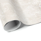 Eleganter Elfenbeindamast für jede Anlässe Geschenkpapier (Rolleneckpunkt)