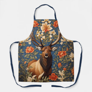 Eleganter Elk William Morris inspirierter Blumenpr Schürze