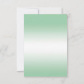 Eleganter Emerald Glitzer & Silver Wedding Rings Save The Date (Rückseite)