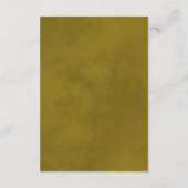Eleganter Emerald & Gold Wedding QR Code Details Begleitkarte (Rückseite)