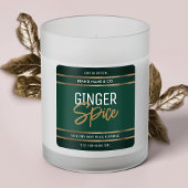 Eleganter Emerald Green Gold Glitzer Moderne Kerze Quadratischer Aufkleber