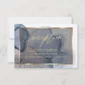 Eleganter Empfang Alcohol Ink Stains Einladung (Vorderseite)