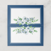 Eleganter Empfang der Marine und der Weißen Flora Platzkarte (Außenseite Aufgefaltet)