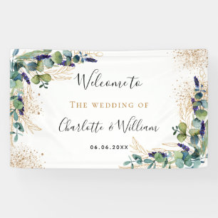 Eleganter Empfang durch Eukalyptus Wedding Banner