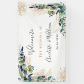 Eleganter Empfang durch Eukalyptus Wedding Banner (Vertikal)