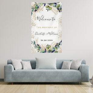 Eleganter Empfang durch Eukalyptus Wedding Banner