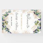 Eleganter Empfang durch Eukalyptus Wedding Banner (Horizontal)