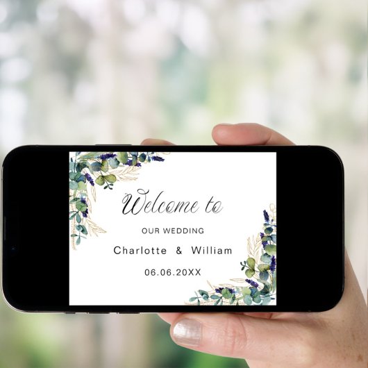 Eleganter Empfang durch Eukalyptus Wedding Poster