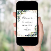 Eleganter Empfang durch Eukalyptus Wedding Poster