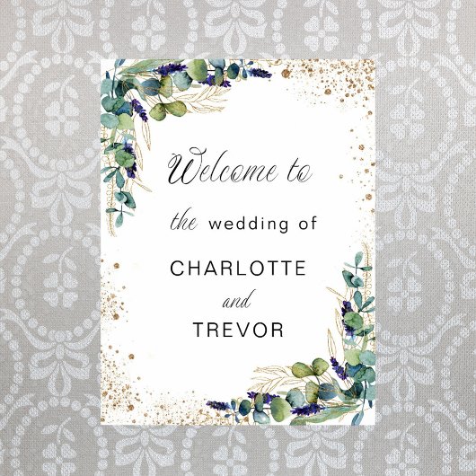 Eleganter Empfang durch Eukalyptus Wedding Poster