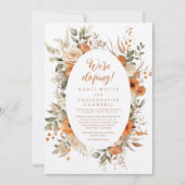 Eleganter Empfang für den Blumenrahmen im Herbst Einladung (Vorderseite)