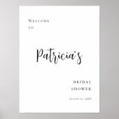 Eleganter Empfang für minimales Brautparty Poster (Vorne)