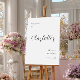 Eleganter Empfang für minimales Brautparty Poster