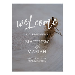 Eleganter Empfang für moderne Kalligraphie Poster