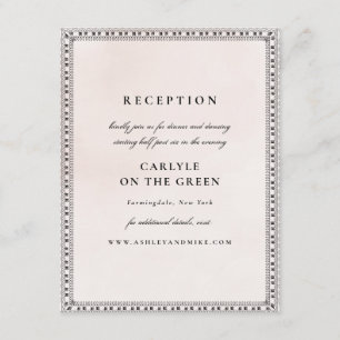 Eleganter Empfang mit schwarzer Wasserfarbe Begleitkarte