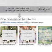 Eleganter Empfang Script Calligraphy Tischnummer