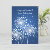 Eleganter Empfang Sommer Sparkle Sapphire Einladung (Stehend Vorderseite)