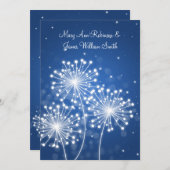 Eleganter Empfang Sommer Sparkle Sapphire Einladung (Vorne/Hinten)