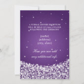 Eleganter Empfang Sparkle Lila Einladung (Rückseite)